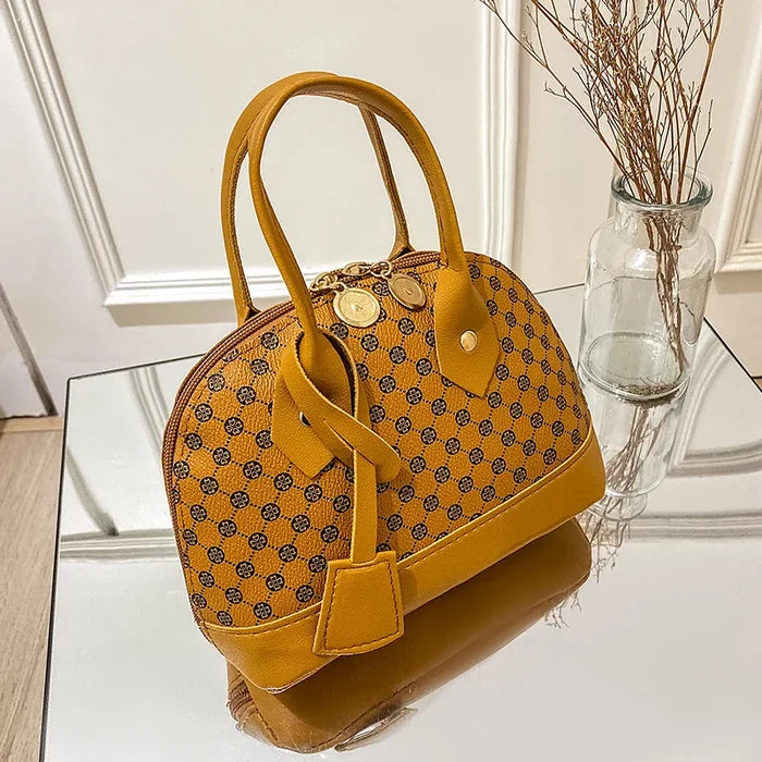 Contrast Color Shell Shape Shoulder Bag Ladies Messenger Crossbody Bags