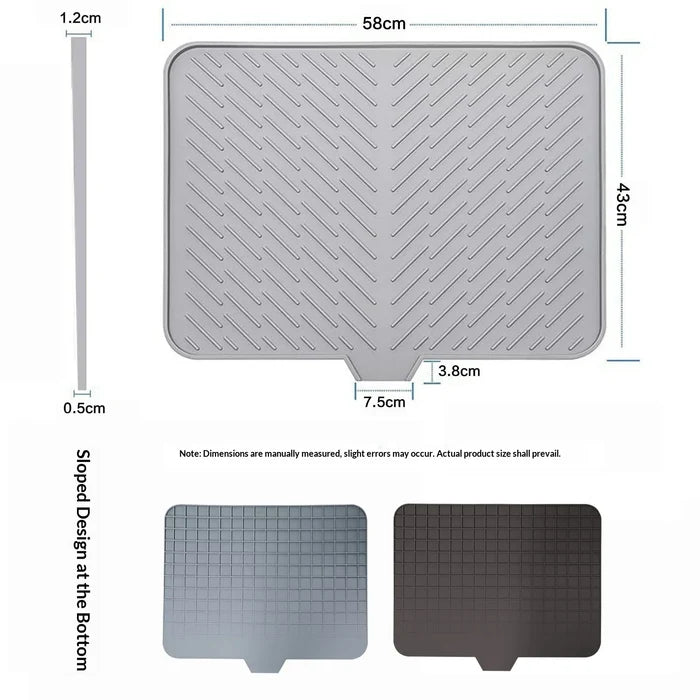 Cross-border Slope Silicone Drainage Mat Sink Countertop Tableware