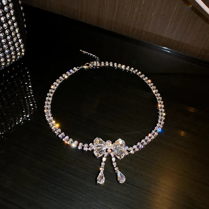 Crystal Butterfly Pendant Necklace