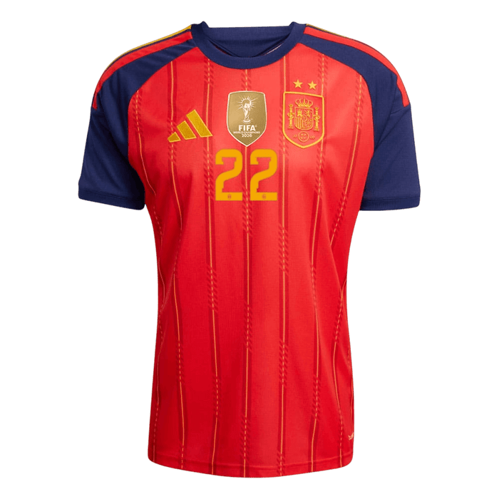 CUBARSí #22 Spain Home Soccer Jersey World Cup 2026