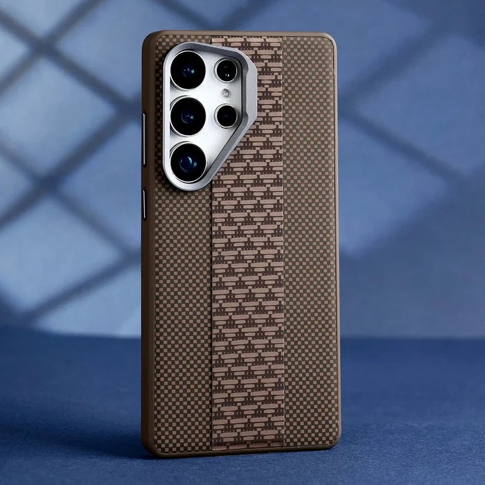 Custom PU Leather Phone Case for Samsung and Iphone Triangular Pattern Case