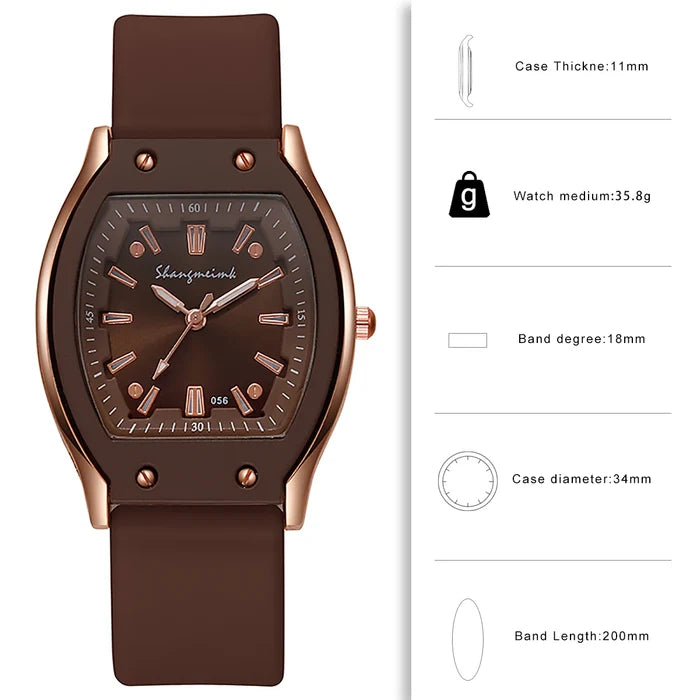 Customizable Silicone Strap Quartz Watches