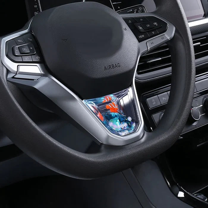 Cute Car Interior Kits Transparent Liquid Sequins Floating Doll