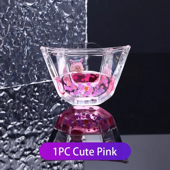 Cute Car Interior Kits Transparent Liquid Sequins Floating Doll