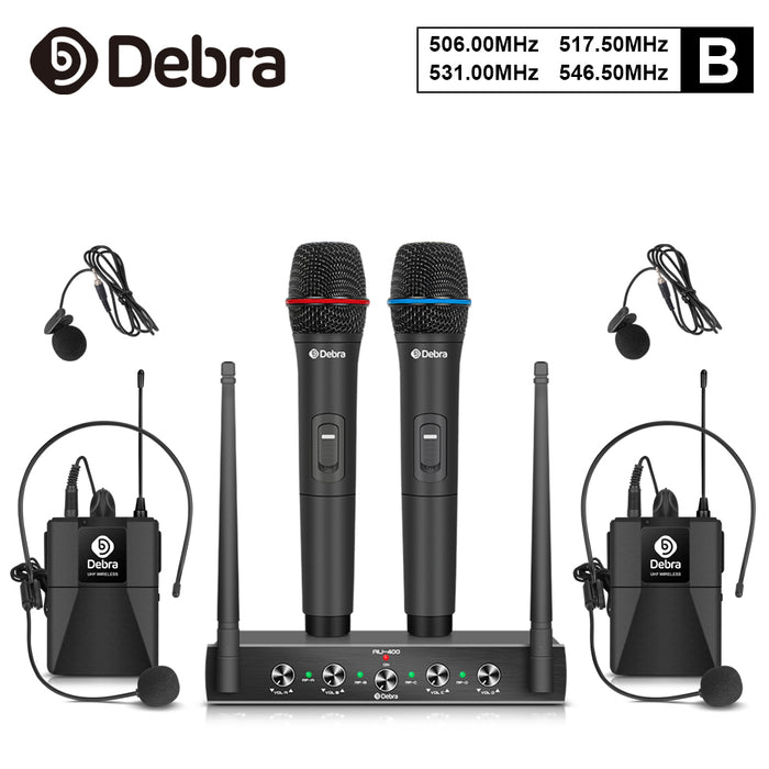 2 Handheld & 2 Bodypack--B: 506/517.5/531/546.5MHz