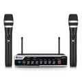 D Debra Audio E02U UHF Dual-Channel Wireless Microphone System with DSP Reverb Volume Control, 164 Feet Range for Karaoke Church Party