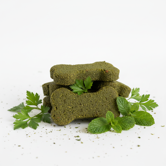 Dentalicious Biscuits with Fresh Parsley and Mint