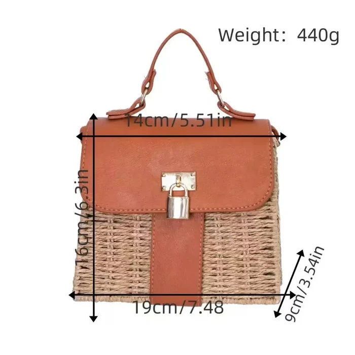 Design Fashionable Ladie's Crossbody Bag Straw Handbags for Women