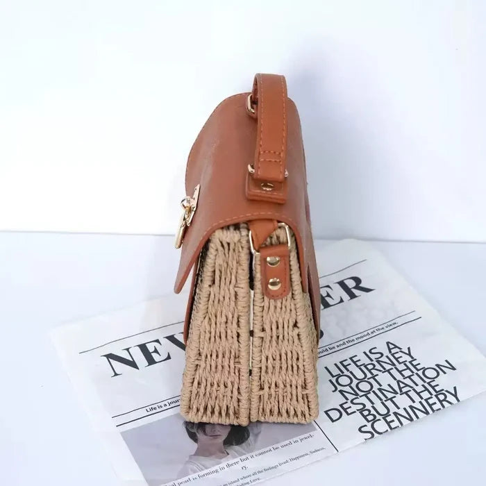 Design Fashionable Ladie's Crossbody Bag Straw Handbags for Women