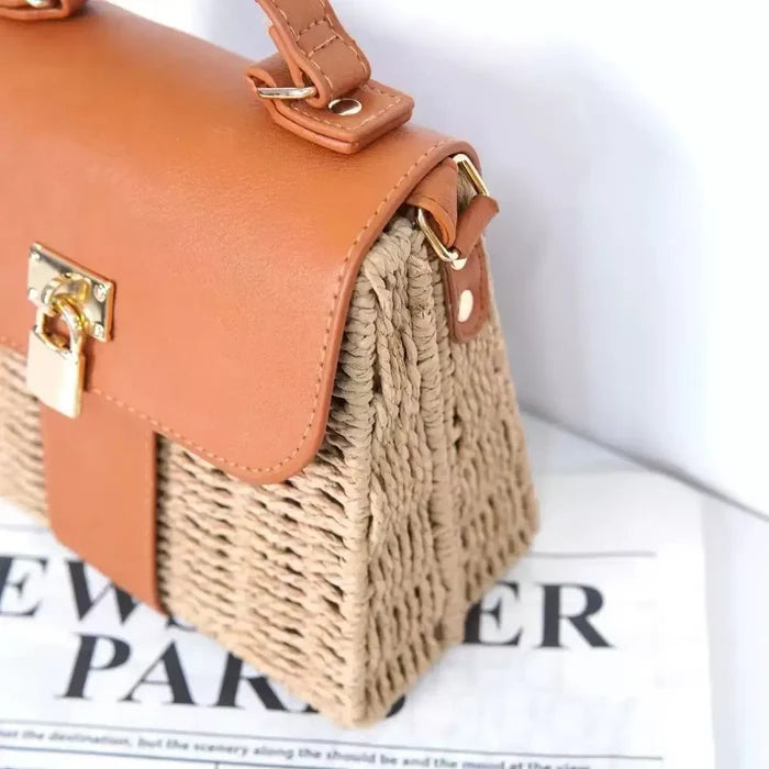 Design Fashionable Ladie's Crossbody Bag Straw Handbags for Women