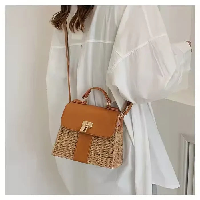Design Fashionable Ladie's Crossbody Bag Straw Handbags for Women