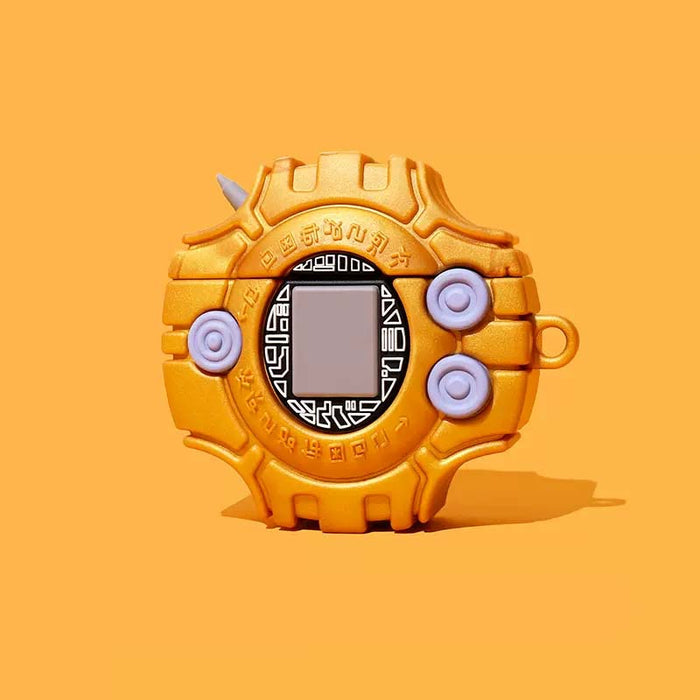 Digivice AirPods Case: Perfect Protection, High-Quality: orange, yellow-orange digital toy/device, cartoon style