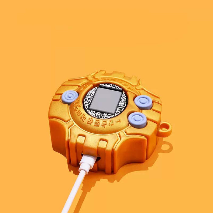Digivice AirPods Case: Perfect Protection, High-Quality: orange, yellow-orange digital toy/device, cartoon style