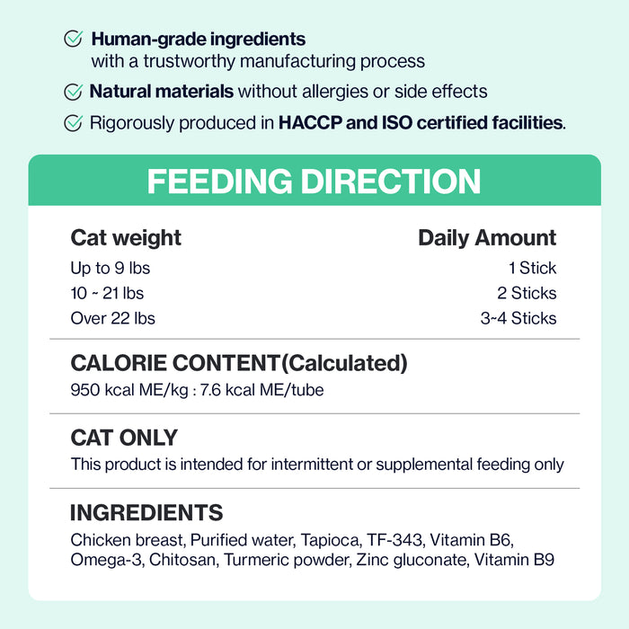 Dr. BY Cat Breath is a HACCP and ISO-certified respiratory supplement made with human-grade ingredients, providing essential nutrients like TF-343, chitosan, turmeric, and omega-3 to support feline bronchial health.