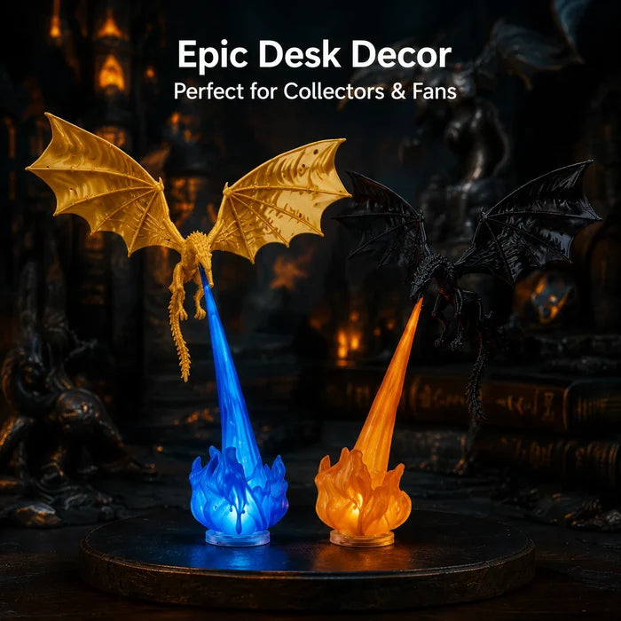 Dragon Book Nook Light Fire Breathing LED Night Lamp Modern