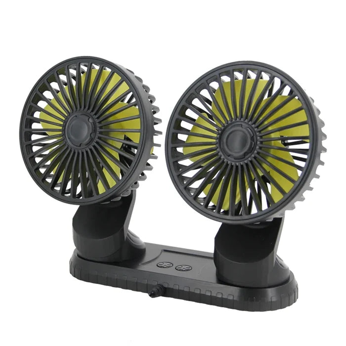 Dual Head Car Cooling Fan USB Adjustable