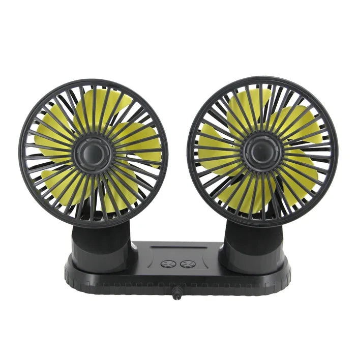 Dual Head Car Cooling Fan USB Adjustable