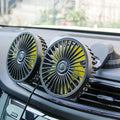 Dual Head Car Cooling Fan USB Adjustable