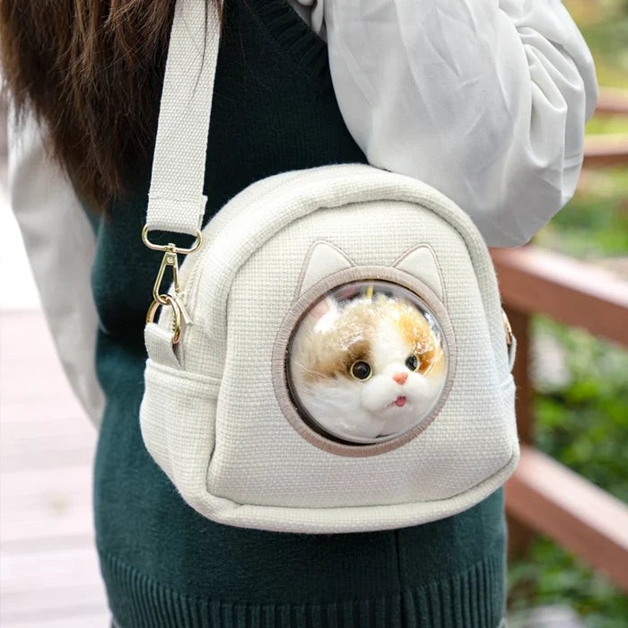 DUPAN 2026 New Cute Cat Head Pendant Backpack Women Large Capacity