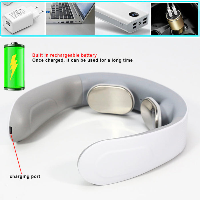 Electric Neck & Shoulder Massager with Heat – Smart Pain Relief Neck Protector for Relaxation & Stress Relief
