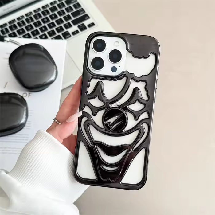Electroplated Clown Design Phone Case