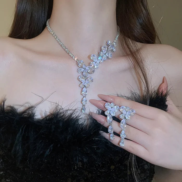Elegant 925 Silver Butterfly Jewelry Set