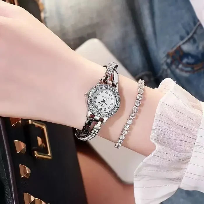 Elegant Diamond-Studded Women's Smartwatch