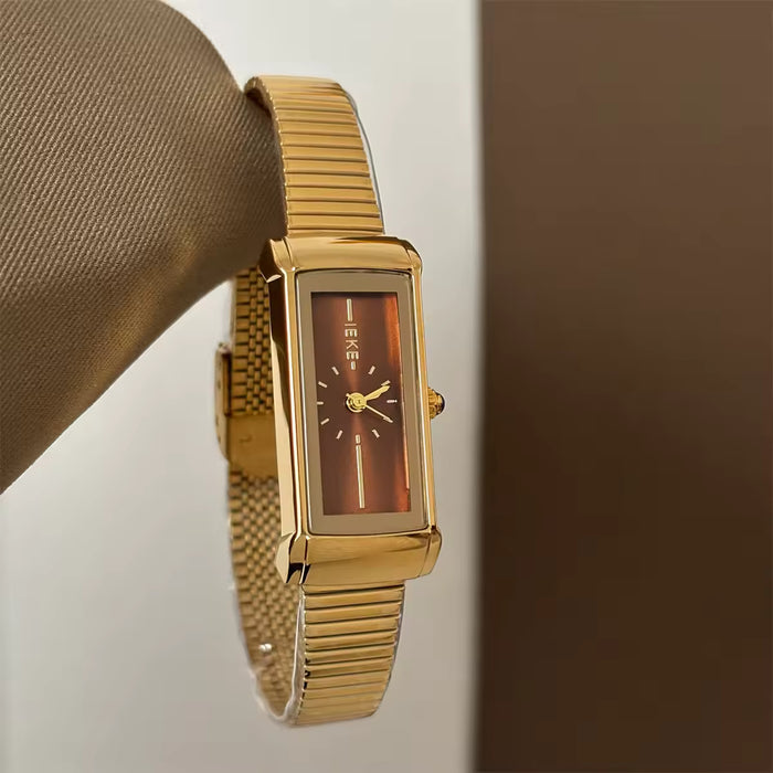Elegant Gold Ladies' Watch with Narrow Strap