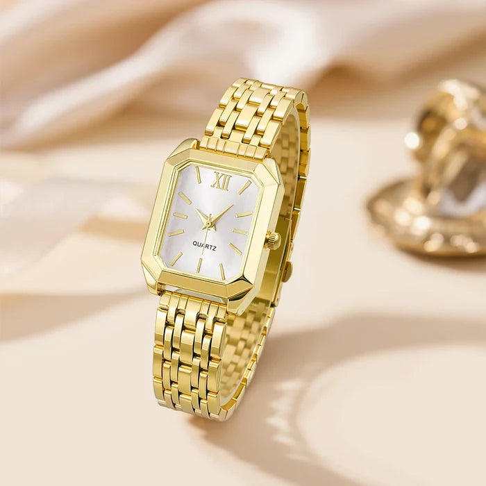 Women fashion watches / Gold white