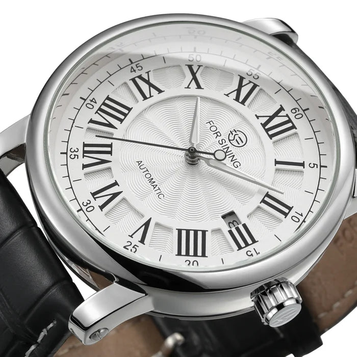 Elegant Men's Rose Gold Skeleton Watch