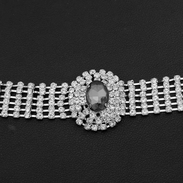 Elegant Multilayer Diamond Choker Necklace