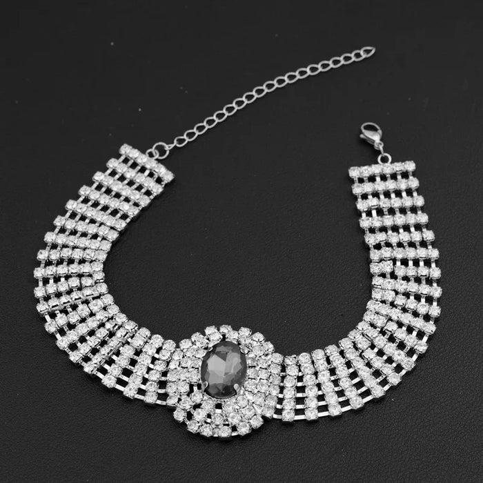 Elegant Multilayer Diamond Choker Necklace