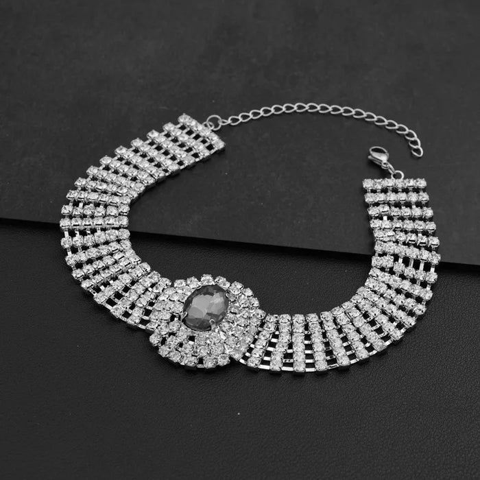 Elegant Multilayer Diamond Choker Necklace