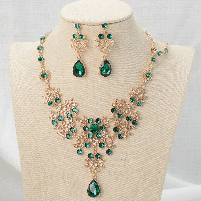 Elegant Rhinestone Bridal Jewelry Set
