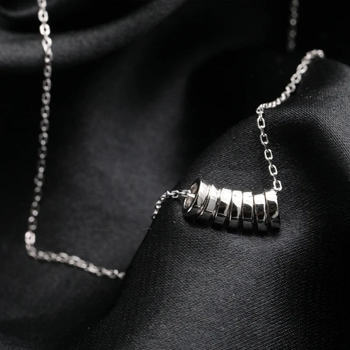Elegant Silver Bead Necklace for Women
