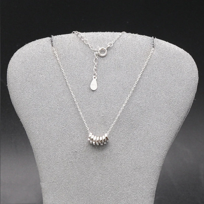 Elegant Silver Bead Necklace for Women
