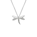 Elegant Silver Dragonfly Pendant Necklace
