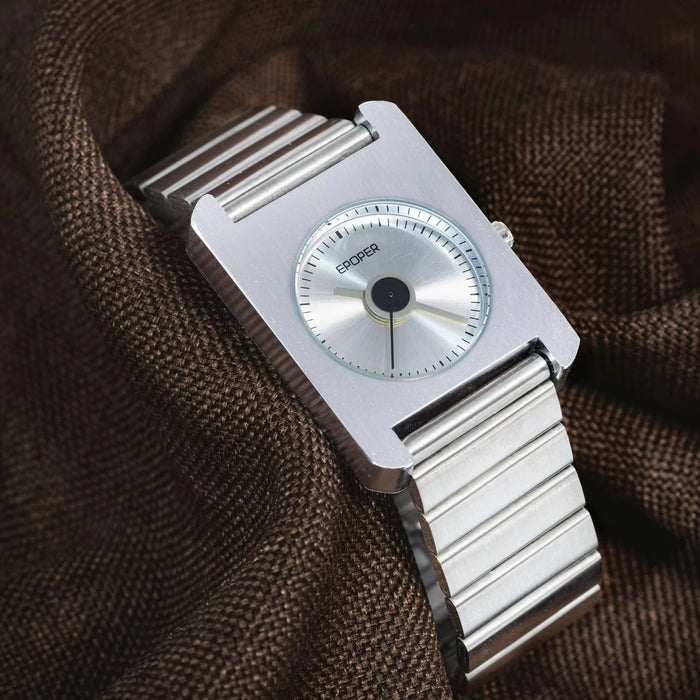 Elegant Square Quartz Watch  Stainless Steel Luxury Wristwatch