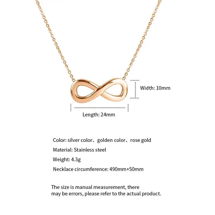 Elegant Stainless Steel Infinity Necklace for All