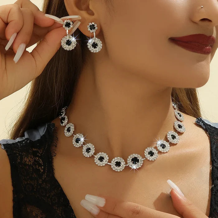 Elegant Water Drop Crystal Jewelry Set