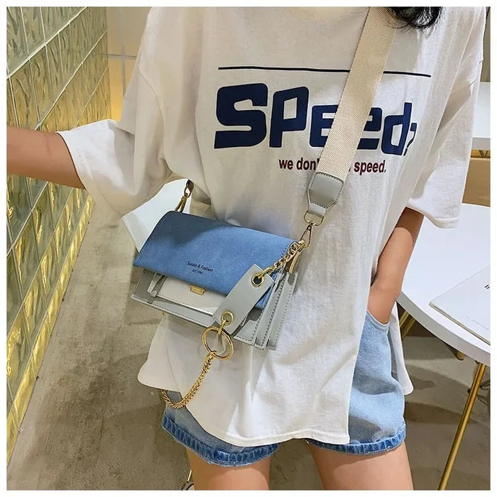 Elegant Women's Leather Chain Shoulder Bag