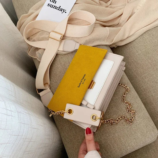 Elegant Women's Leather Chain Shoulder Bag