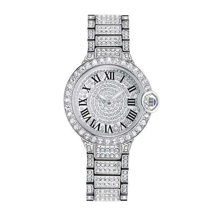 Elegant Women's Luxury Quartz Watch with Crystals