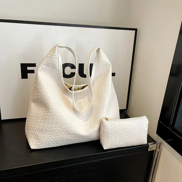 Embossed Pu Leather Big Capacity Women Tote Handbags with Hasps