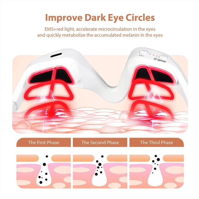 EMS Microcurrent Infrared Heated Eye Massager Vibration Lift Skin