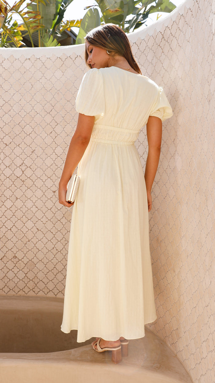 Ena Midi Dress - Yellow