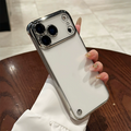 Factory Super Slim Crystal Clear Electroplating Frameless PC Phone Case for iPhone