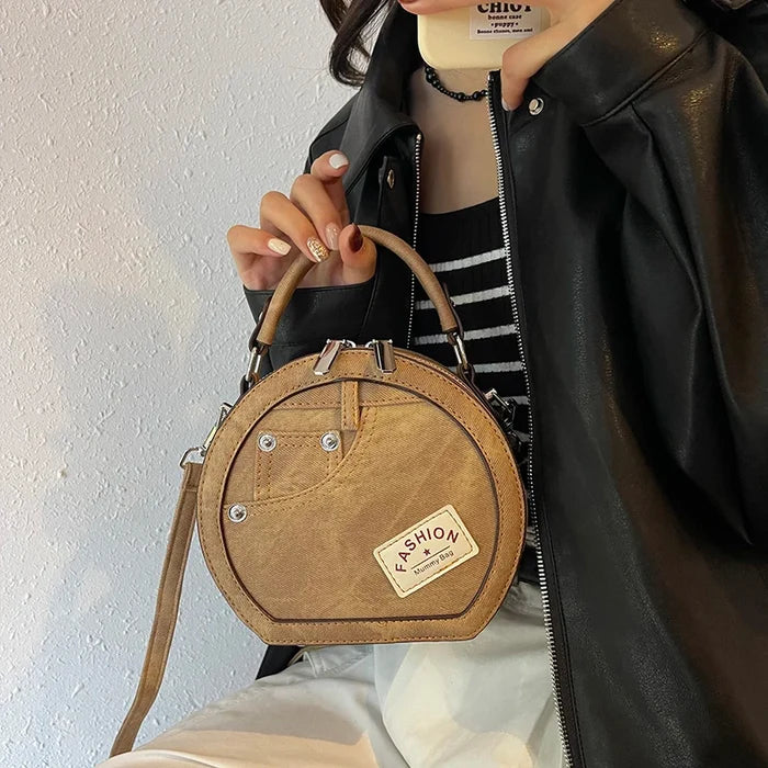 Fashion Design Round Shape Female Small Handbags Cute