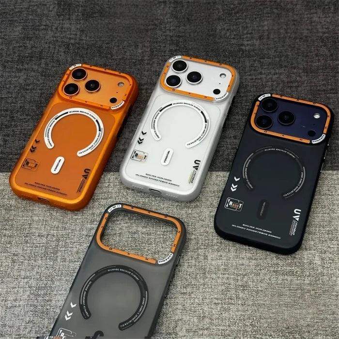Fashion Graffiti Matte Translucent Magnetic Phone Case for iPhone