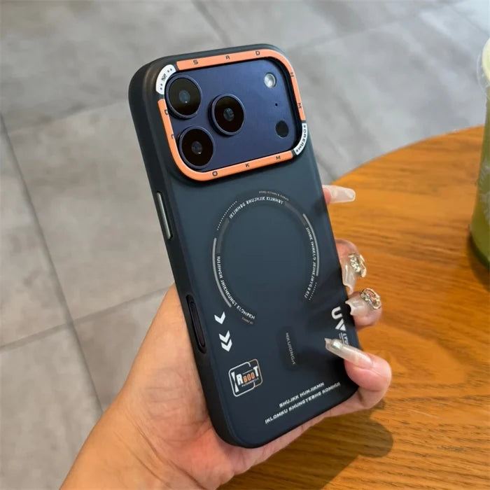Fashion Graffiti Matte Translucent Magnetic Phone Case for iPhone